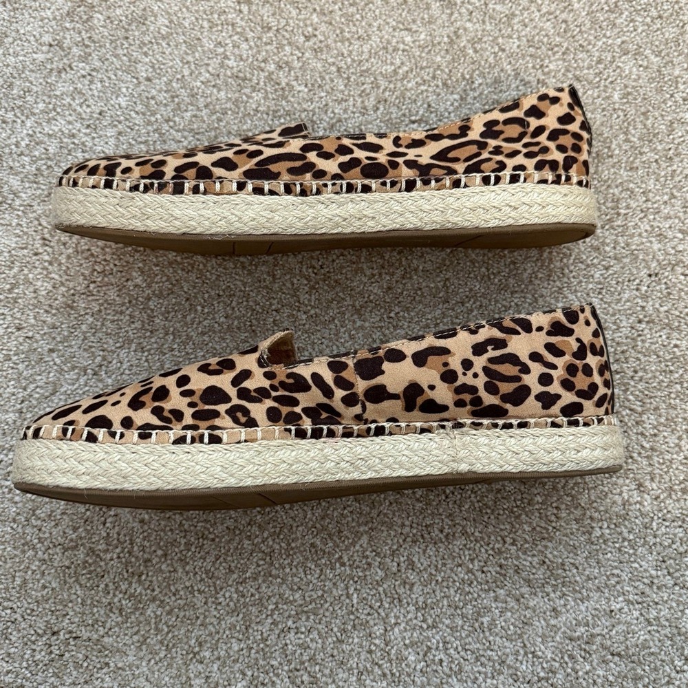 Dr. Scholls Espadrille Flats Womens 9 Leopard Print Animal Slip On Be Energized - Picture 4 of 8
